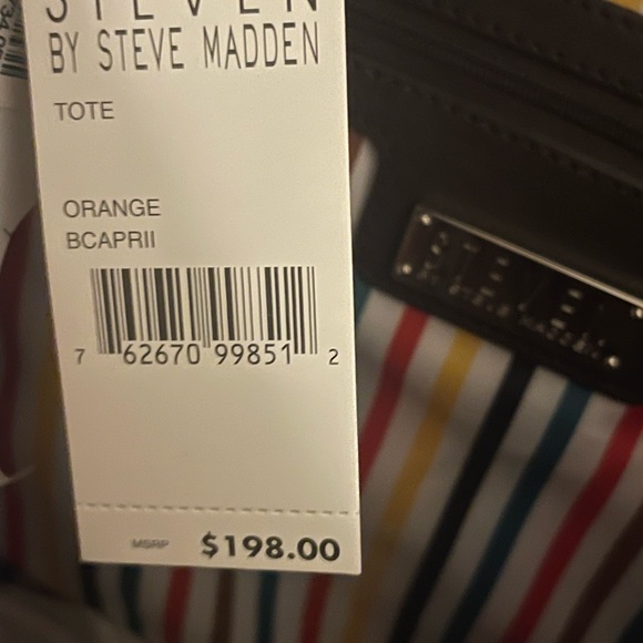 #47- Brand New Steve Madden Tote (Red) - Picture 8 of 9